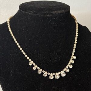 Vintage Rhinestone Paste Necklace